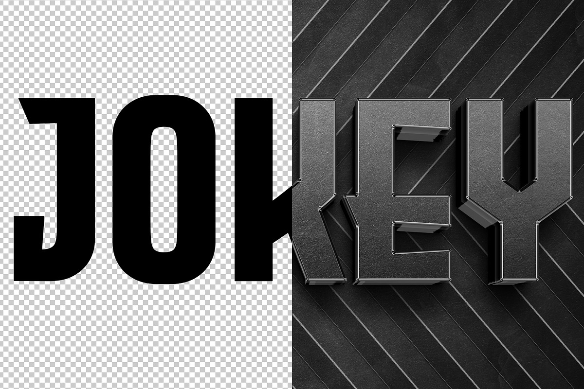 Jockey 3D editable text effect, a Layer Style Add-On by Hello Muh (Photo 2 of 2)