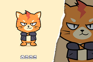 Cute Cool Cat With Hoodie, an Animal Illustration by tkzgraphic