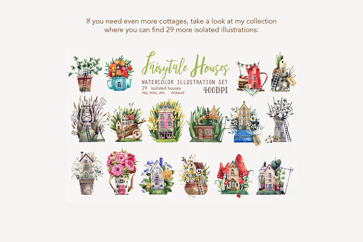 Whimsical Houses, a Decorative Illustration by Watercolor by Tonia Tkach (Photo 6 of 6)