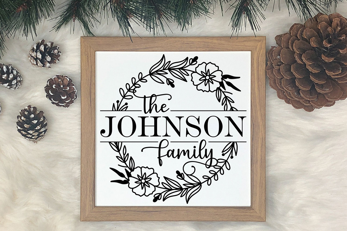Family Monogram Frames SVG Bundle, an Object Graphic by Dasagani (Photo 6 of 8)