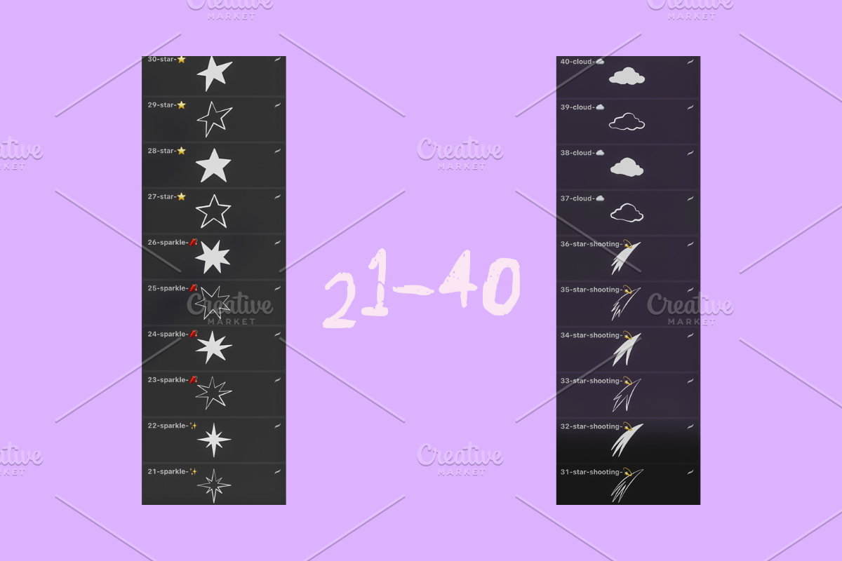 Cute Stamp Brush Procreate, a Brush Add-On by CraftingOnSunday (Photo 7 of 11)