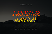 Designer Handal - Font, a Handwritten Font by artchiles_design (Thumbnail 1 of 5)