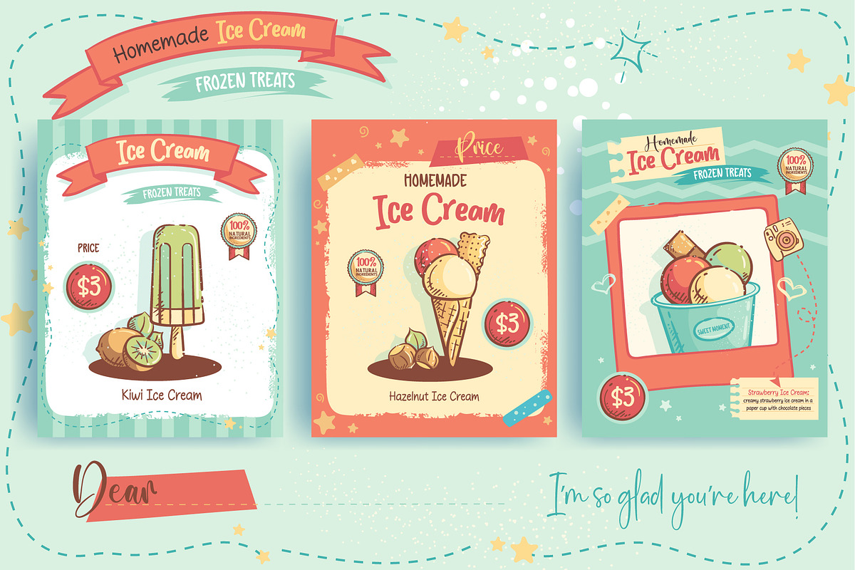 Retro Ice Cream Bundle, a Food Illustration by Nearbirds (Photo 10 of 12)
