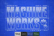 Technical Blueprint Text Effects, a Layer Style Add-On by Matsero (Thumbnail 1 of 4)