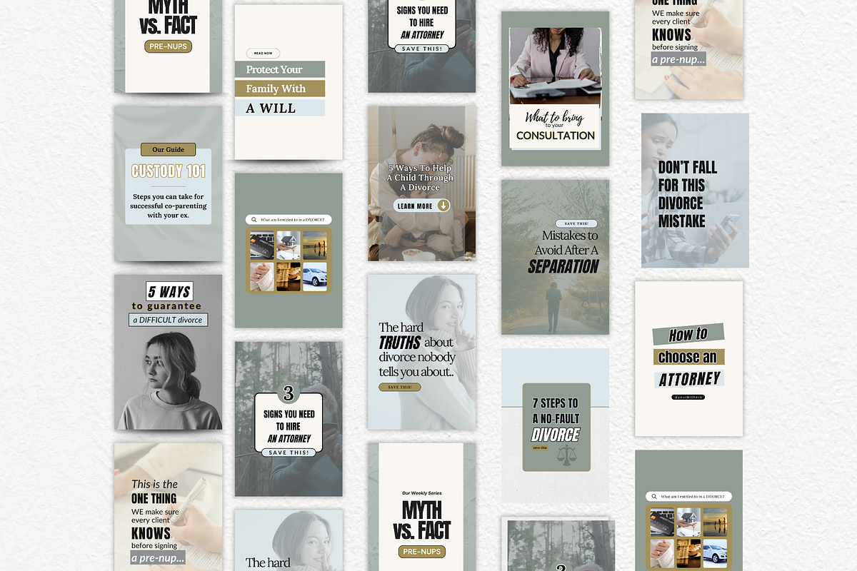 Divorce Attorney Reel Covers, a Social Media Template by gooddogcreativeco (Photo 4 of 9)