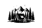 50 Camping Mountain Vector Bundle, an Illustration by jahid234 (Thumbnail 47 of 51)