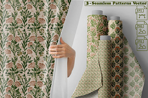 Quaint Wildflower Folk Art Patterns, a Pattern Graphic by one-touch