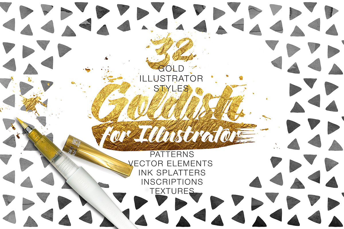 Goldish Kit. For Illustrator+Extras