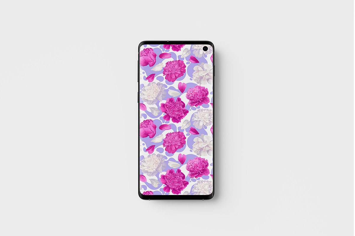 Peonies & Colored Splashes, a Pattern Graphic by MarynaPetrovska (Photo 10 of 11)