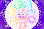 Watercolor chakra clipart, an Object Graphic by SweetRenieDesigns (Thumbnail 1 of 6)