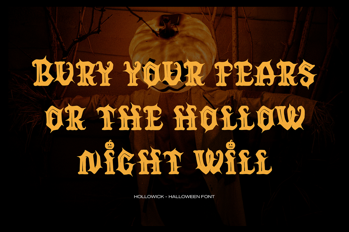 Hollowick | Halloween Font, a Blackletter Font by Denustudios (Photo 4 of 12)