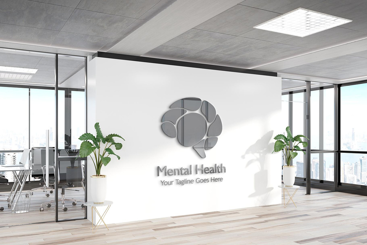 Minimalist Brain Logo Template, a Branding & Logo Template by YUDesignStore (Photo 4 of 9)