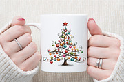 Christmas Tree With Lights PNG, an Illustration by Sublimation Artist (Thumbnail 4 of 9)