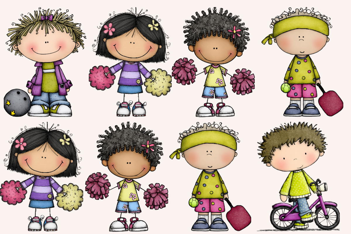 Quirky Kids and Their Sports, a Person Illustration by PrintHaven Designs (Photo 2 of 8)
