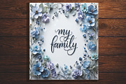 Floral “My Family” Wall Art Set – 3, an Illustration by Lesia.kabakova (Thumbnail 4 of 5)