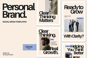 Personal Brand Social Media Kit, a Social Media Template by ShowUp! Studio