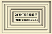 20 Vintage Borders Pattern Brushes 4, a Brush Add-On by G7 (Thumbnail 1 of 3)