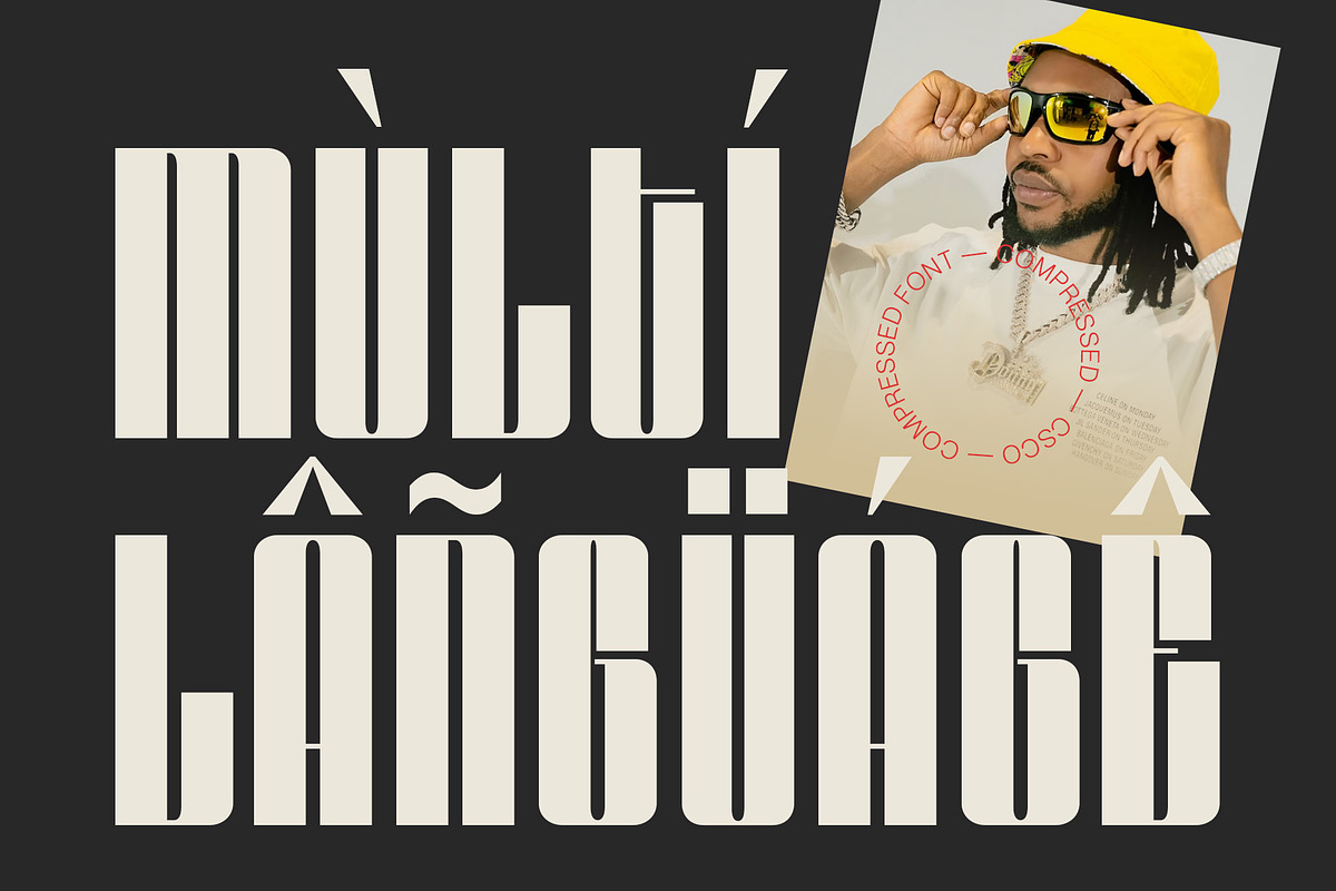 Sazzle - Compressed Sans Serif, a Sans Serif Font by Craft Supply Co. (Photo 8 of 8)