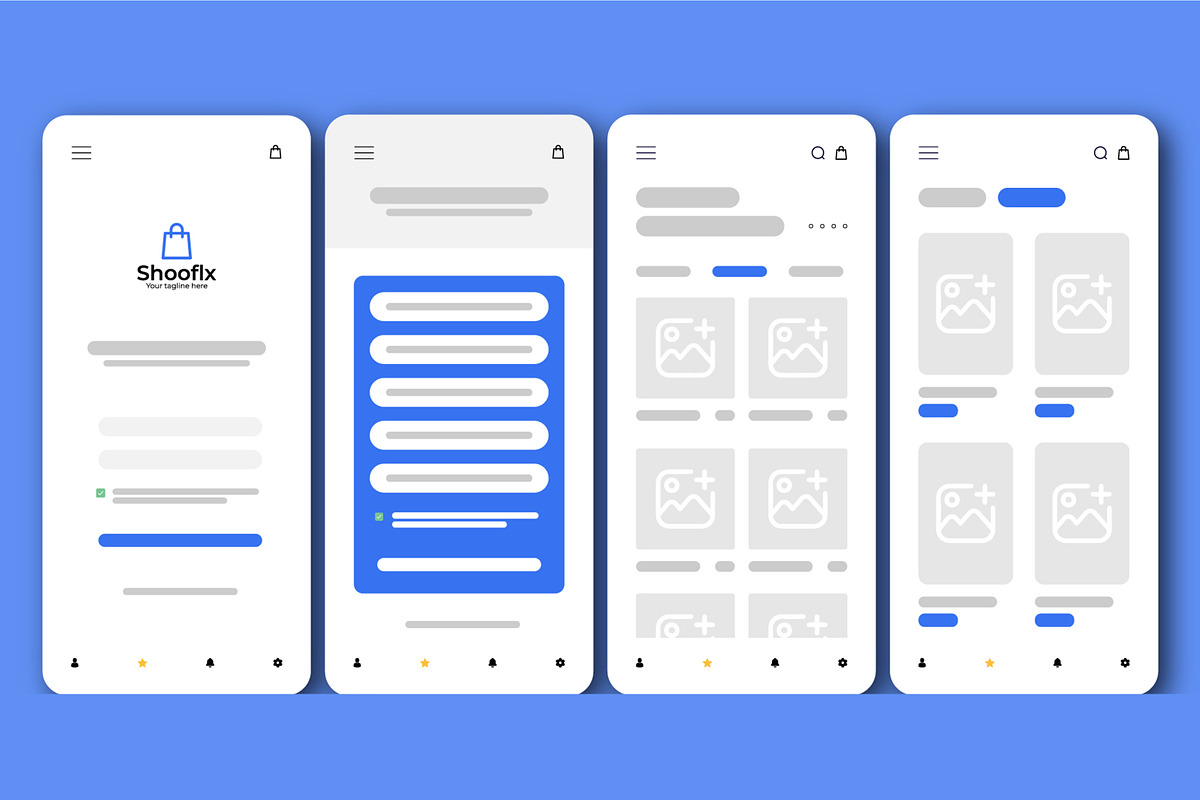 Mobile App Wireframe Layout UX, a Wireframe Template by CreativeShaper (Photo 2 of 3)
