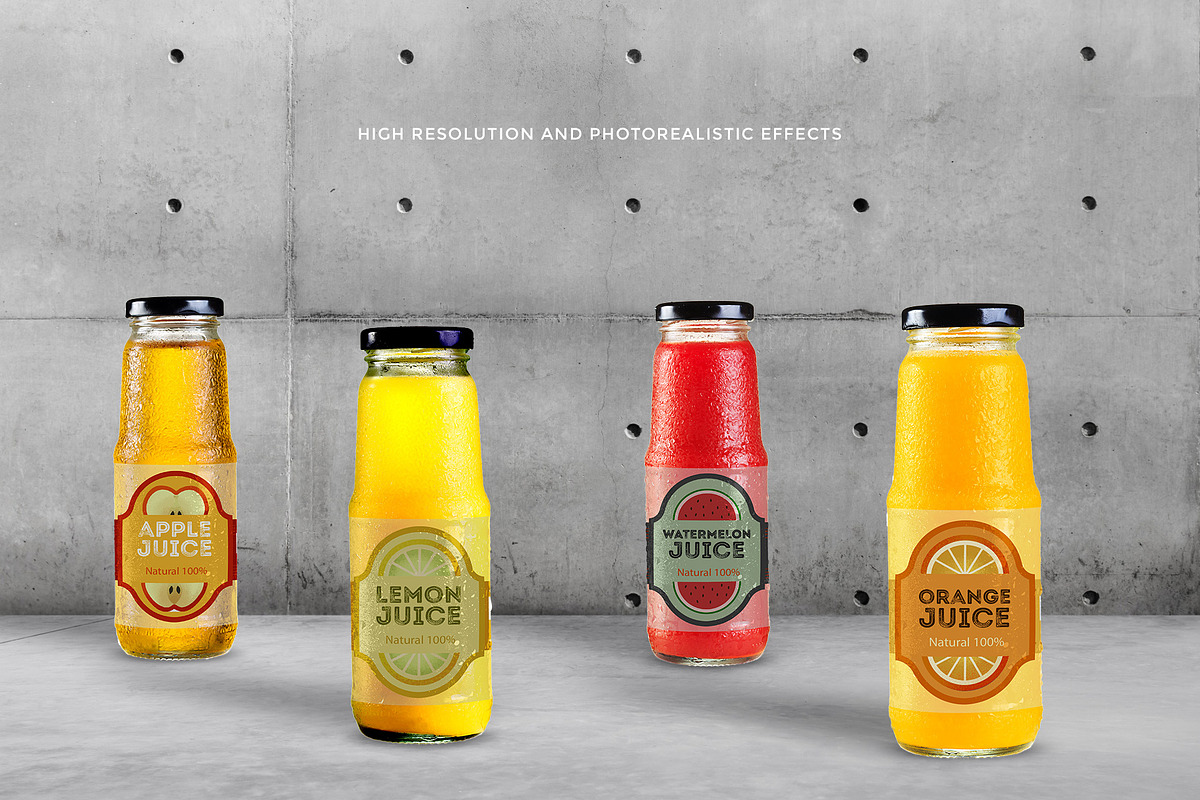 Fruit Juice Glass Container Mockup, a Cups & Container Mockup by Designertale (Photo 3 of 8)