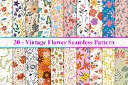 Vintage Floral Seamless Pattern, a Pattern Graphic by Digital Studio (Thumbnail 1 of 5)