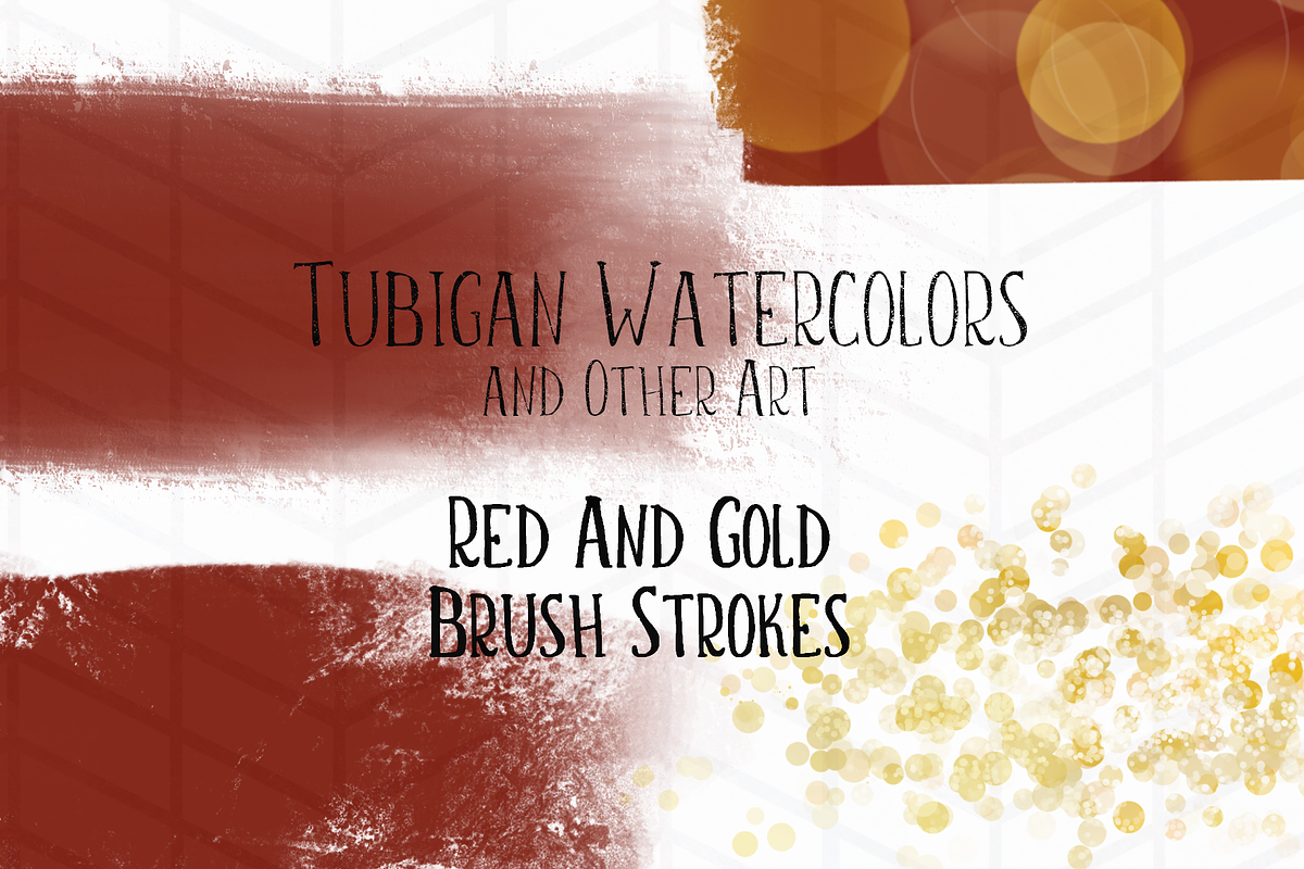 8 Red and Gold Brush Strokes perfect, a Texture Graphic by Tubigan Art (Photo 3 of 3)