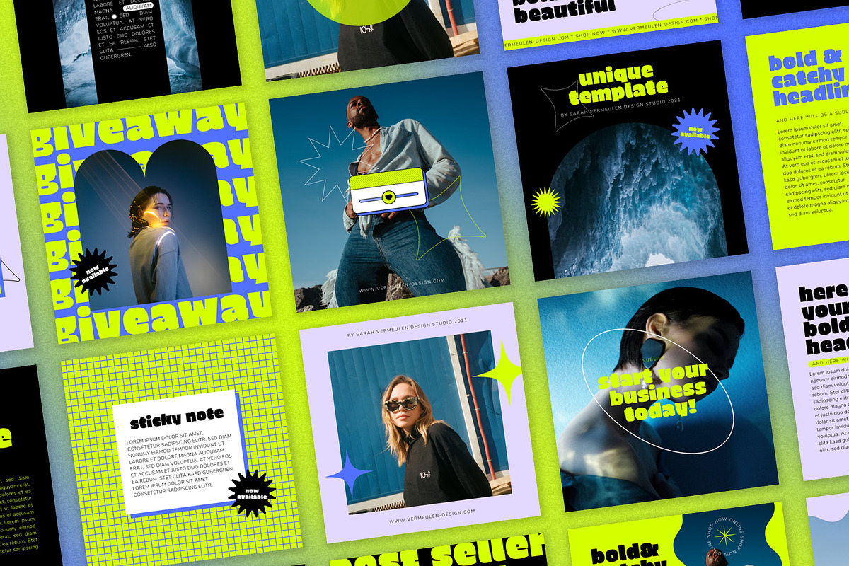 Instagram Social Media CANVA Bold, a Social Media Template by Vermeulen Design Studio (Photo 3 of 5)