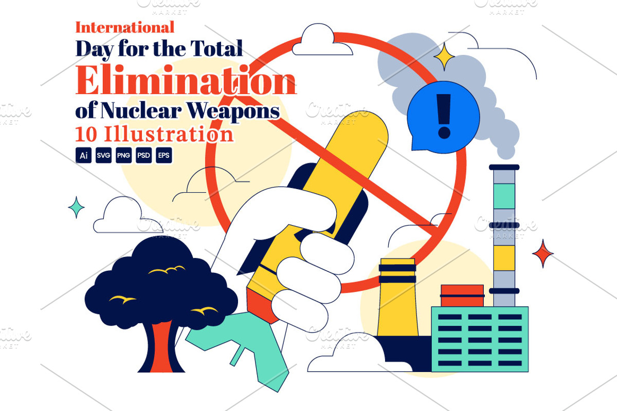 10 Elimination of Nuclear Weapon, an Object Illustration by denayunebgt (Photo 1 of 4)