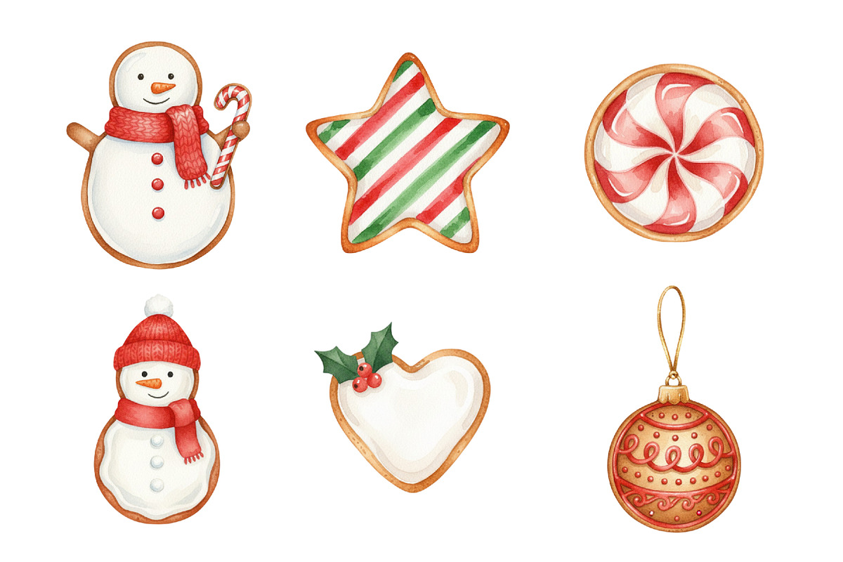 Gingerbread Cookies Clipart PNG, an Illustration by SinaCreation (Photo 3 of 7)