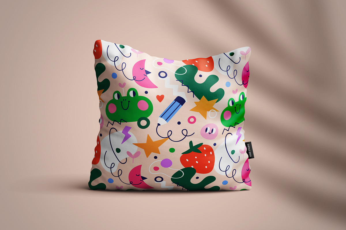Doodle shapes, kids seamless pattern, a Pattern Graphic by Good Studio (Photo 5 of 6)