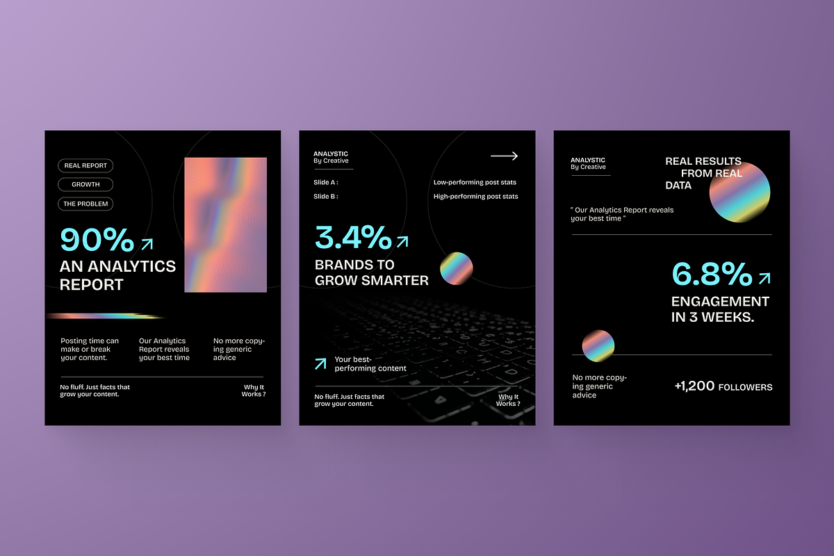 Analytics Report Instagram Post, a Social Media Template by SquidPixey (Photo 5 of 6)
