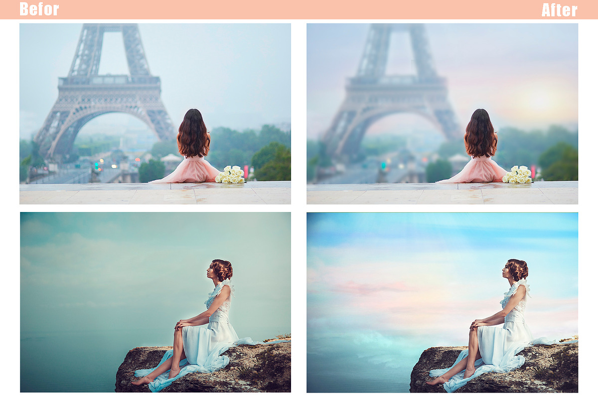 55 Pretty Pastel Sky Overlays, a Layer Style Add-On by OverlayBox (Photo 3 of 5)