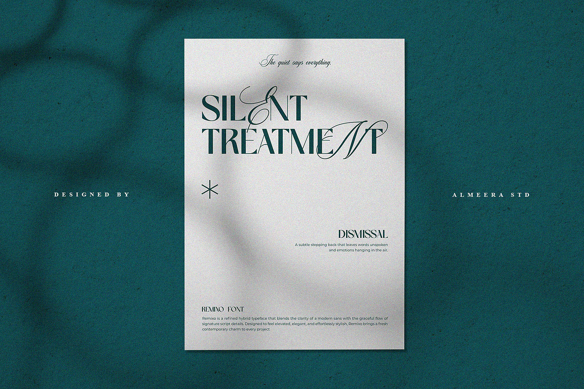 Remixo — Hybrid Sans Script, a Sans Serif Font by Almeera Std (Photo 3 of 10)