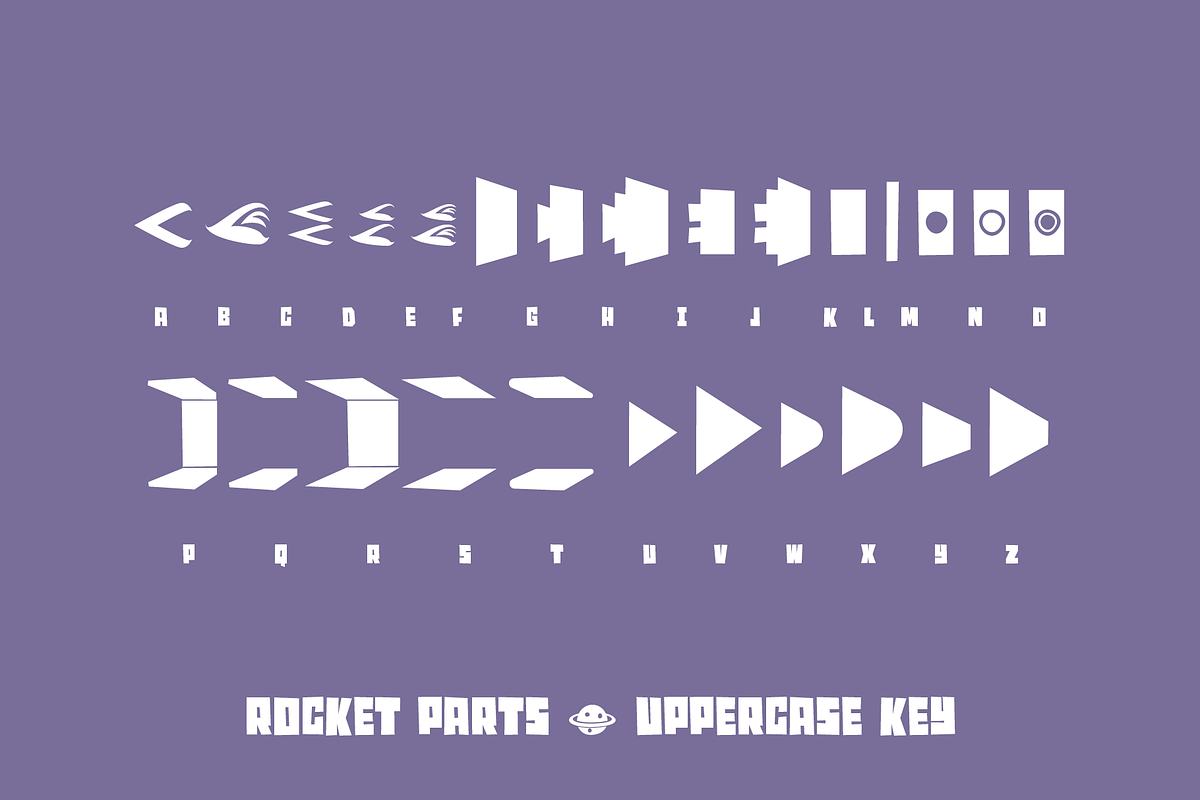 RICKY ROCKET FONT | a fun space font, a Font by Little Type Factory (Photo 8 of 10)