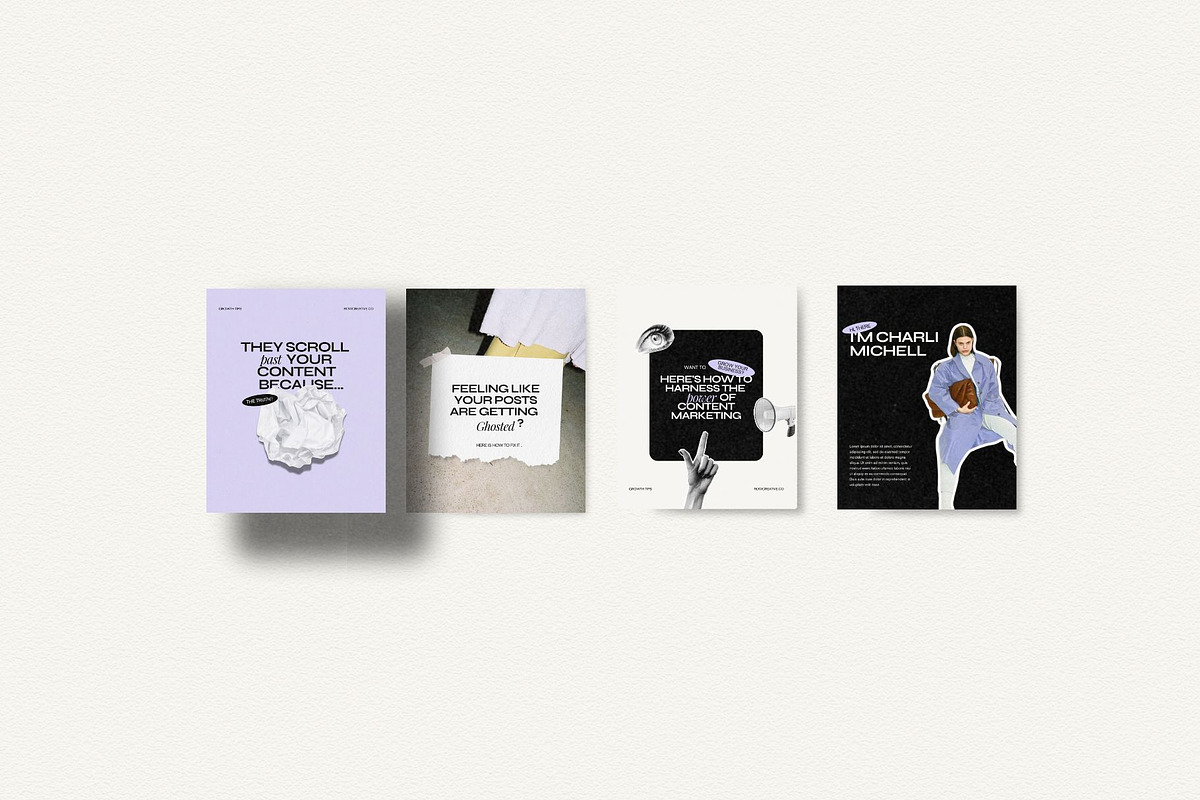 Purple Bold Instagram Template, a Social Media Template by Row Creative (Photo 8 of 10)