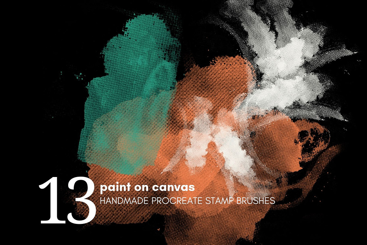 Paint on Canvas ProCreate Brushes, a Brush Add-On by dxxb studio (Photo 1 of 2)