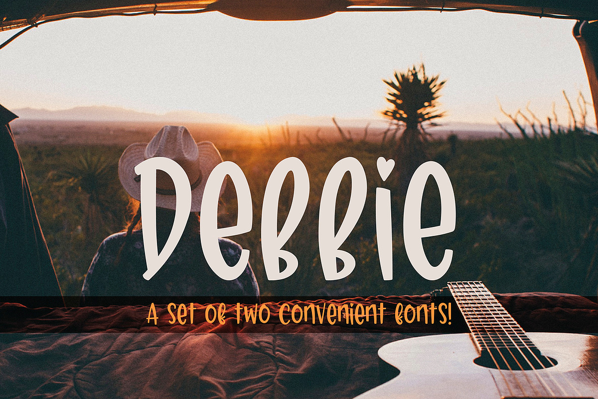 Debbie - SVG Font Set!, a Script Font by Anastasia Cuza (Photo 1 of 9)