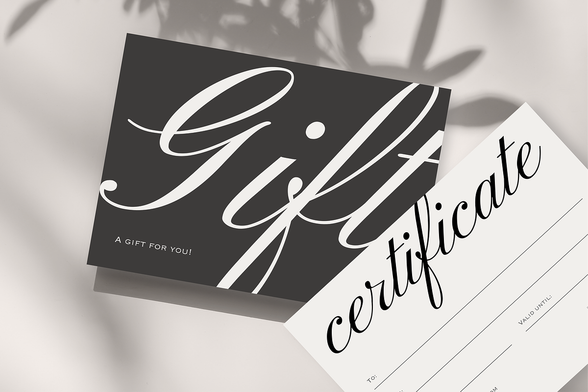 Chic Gift Certificate Template, a Card Template by LePosey Studio (Photo 3 of 6)