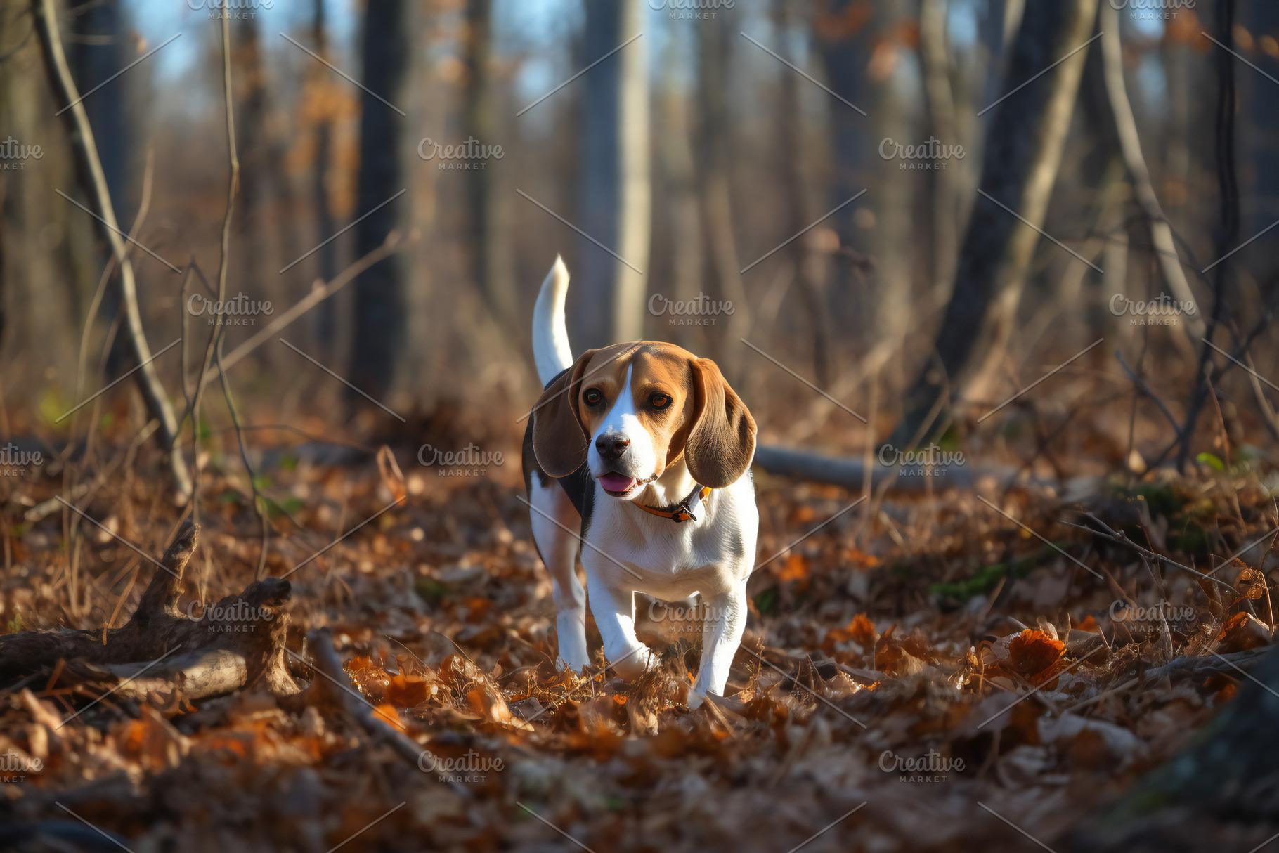 A young tricolour beagle fits well, a Photo by Grafvision photography