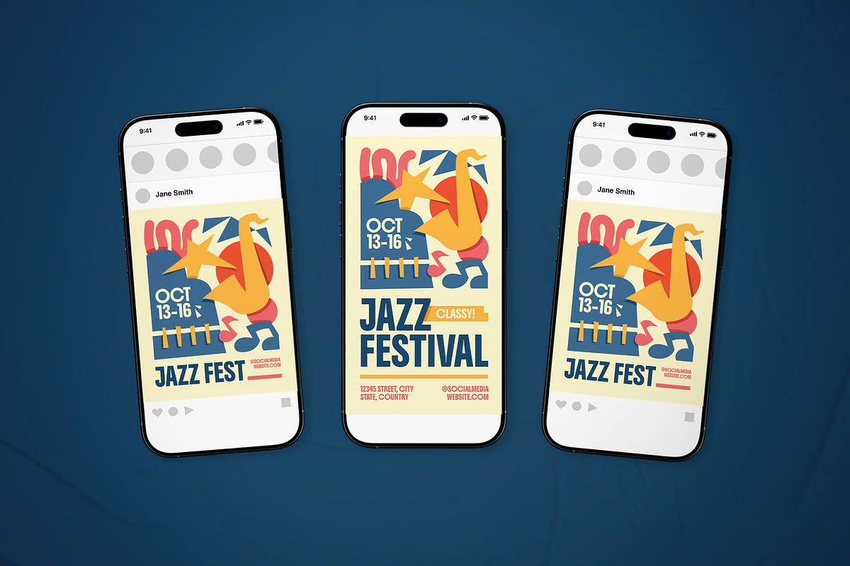 Jazz Festival Event Flyer Set, a Flyer Template by The Good Store (Photo 2 of 2)
