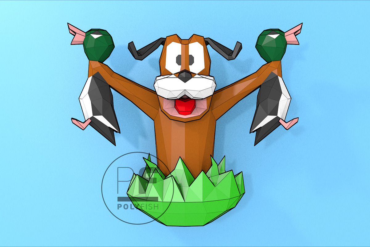 DIY Duck Hunt 3D model template, a Graphic by PolyFish (Photo 6 of 6)