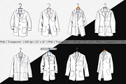 Doctor Coat Clipart, a Graphic by Artnoy (Thumbnail 2 of 5)