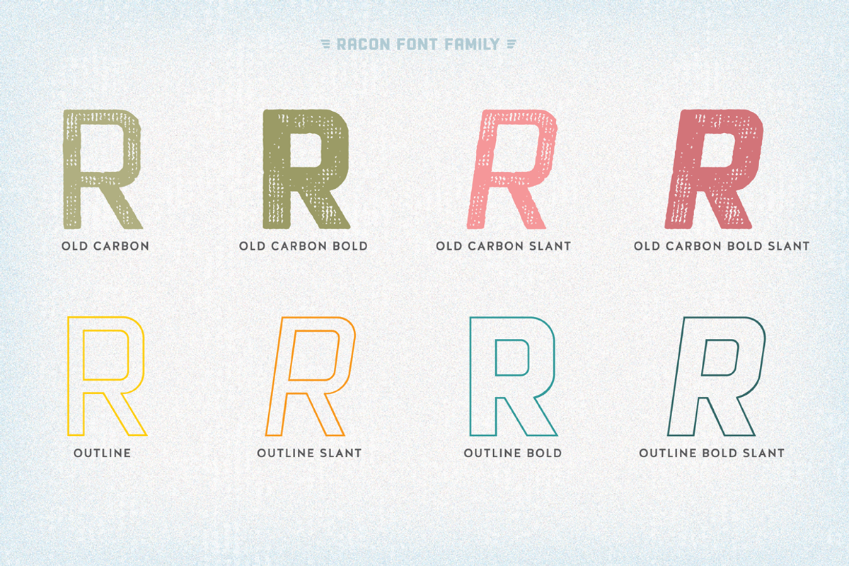 Racon Font Family preview 4