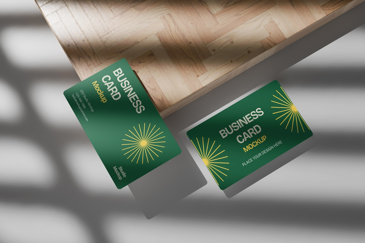Business Card Mockup, an Advertising Mockup by Graphic Deal (Photo 4 of 8)