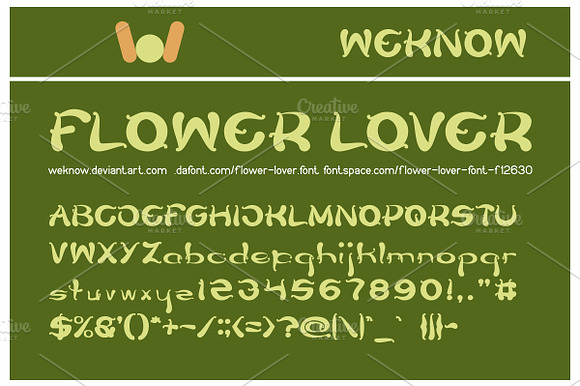 flower lover font preview 7