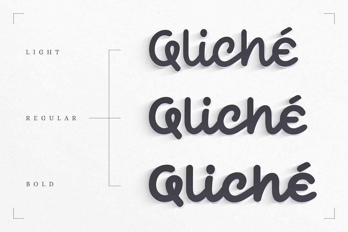 Qliché Typeface preview 2