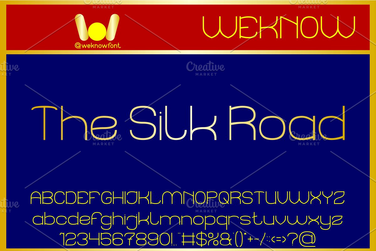 The Silk road font, a Sans Serif Font by weknow (Photo 1 of 8)