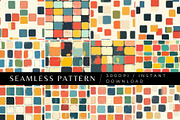 12 Retro Colorblock Seamless Pattern, a Pattern Graphic by Inknfolly (Thumbnail 1 of 7)