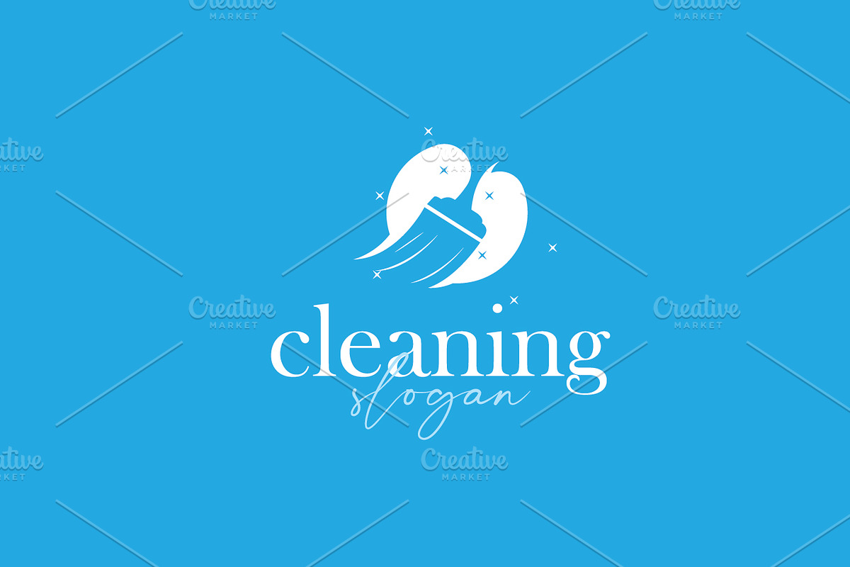 cleaning logo design minimalist, a Graphic by Maylianaw28