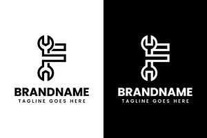 Letter F Wrench Logo, a Branding & Logo Template by Pray Art Design Studio